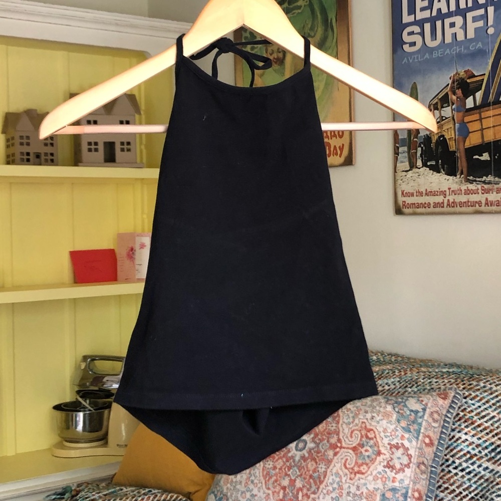 Plain Black Halter